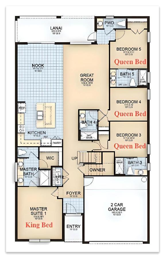 Luxury 12 Bedrooms Pool House 10 Min To Disney4630 Kissimmee Exterior foto